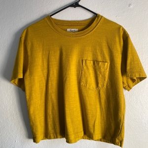 Madewell Garment-Dyed Easy Crop Tee / MEDIUM / MYSTIC YELLOW